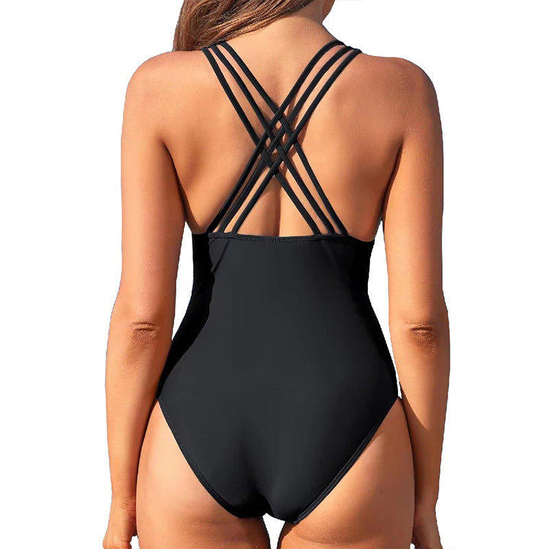 Women's Backless One-Piece Swimsuit with High-Waist Styling Michan Direct