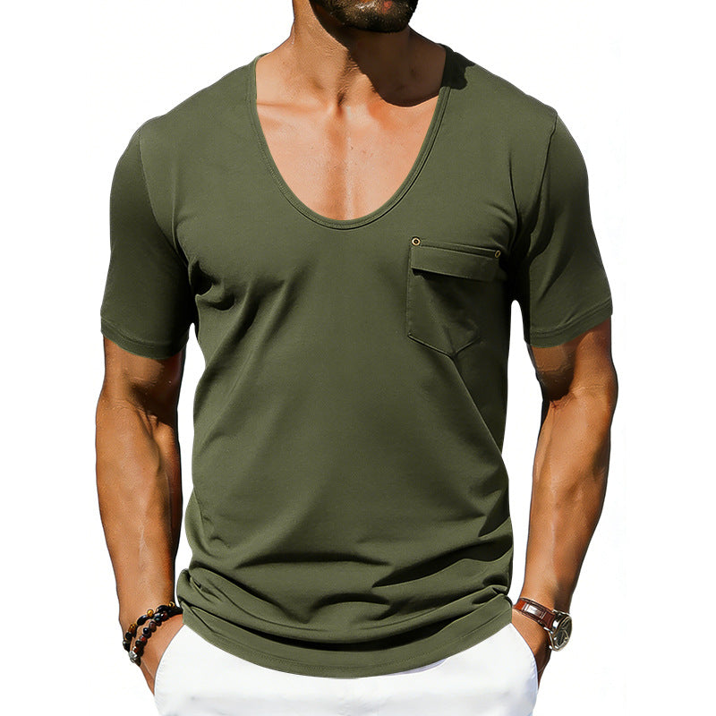 Men’s Loose-Fit Wide-Neck Short-Sleeve T-Shirt