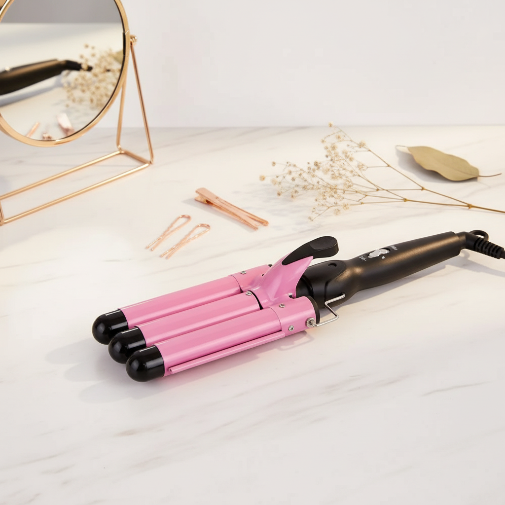 3-Barrel Ceramic Hair Waver - AI Editorial