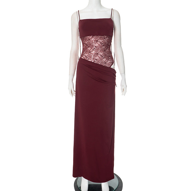 Lace Strappy Maxi Dress