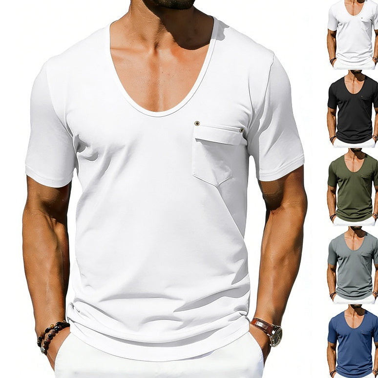 Men’s Loose-Fit Wide-Neck Short-Sleeve T-Shirt