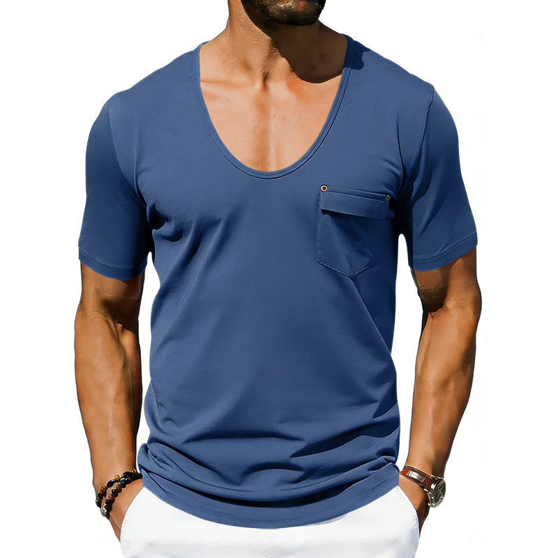 Men’s Loose-Fit Wide-Neck Short-Sleeve T-Shirt Michan Direct