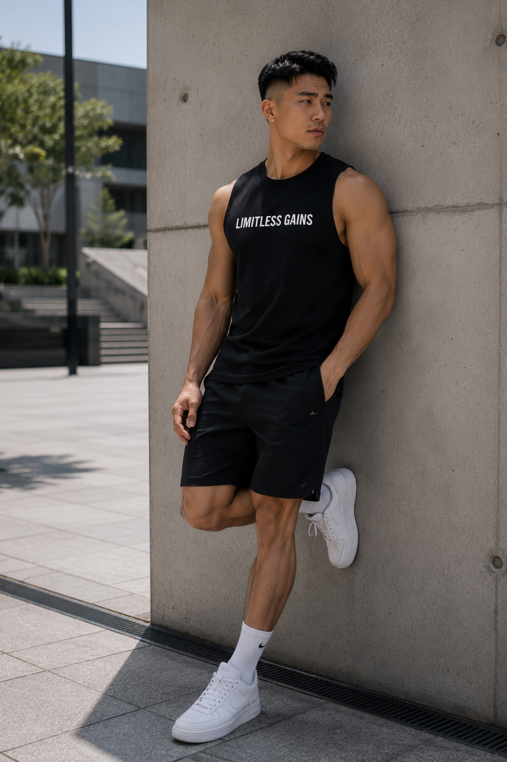 Men's Muscle Fit Gym Vest LIMITLESS GAINS