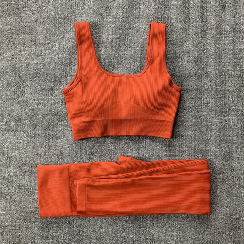 Seamless Square-Neck Yoga Set | Top & High-Waist Leggings