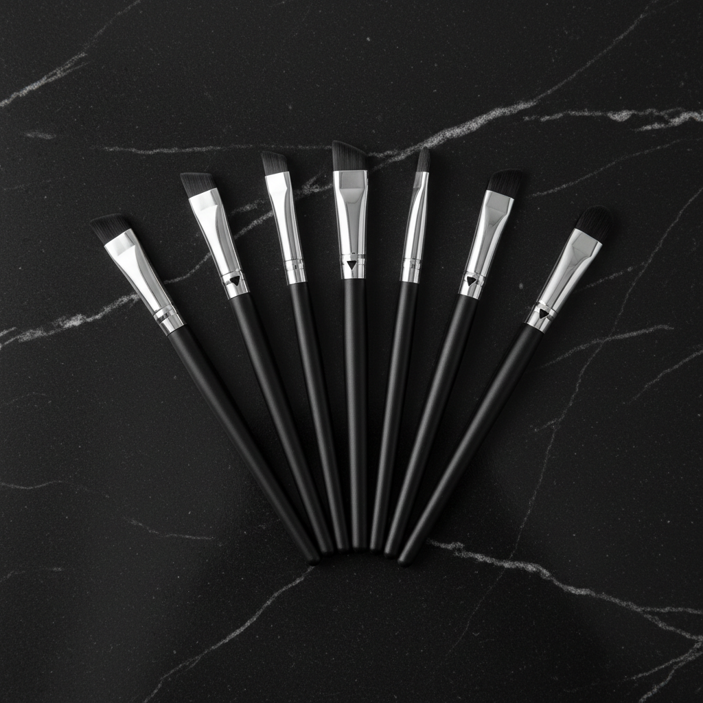 6pc Angled Eyeliner Brush Set