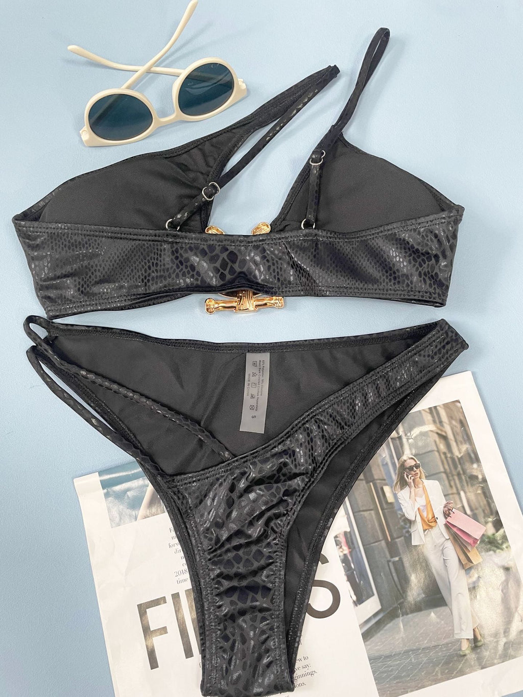Women's Snake Print Bikini Set – Two-Piece Swimwear
