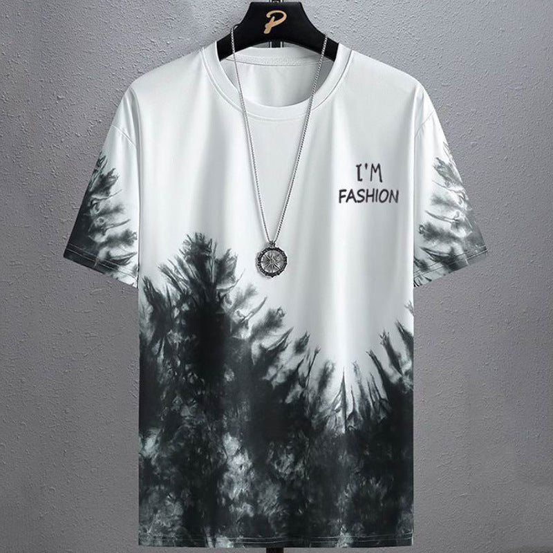 Men’s Gradient & Printed Short-Sleeve T-Shirt