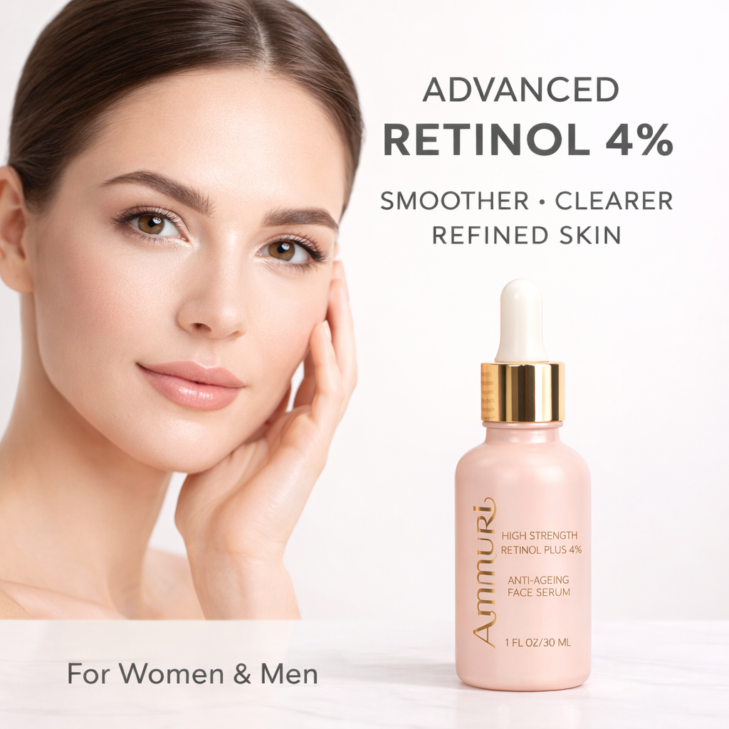 High Strength Retinol 4% Serum for Fine Lines & Uneven Tone (30ml) | Ammuri Ammuri Beauty