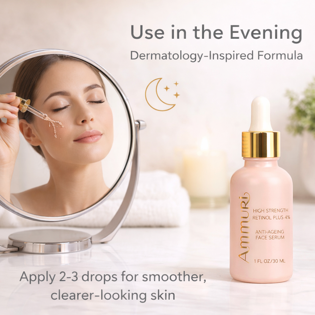 High Strength Retinol 4% Serum for Fine Lines & Uneven Tone (30ml) | Ammuri Ammuri Beauty