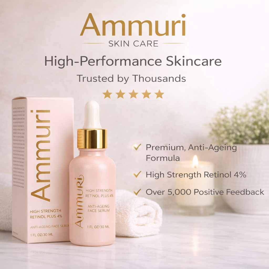 High Strength Retinol 4% Serum for Fine Lines & Uneven Tone (30ml) | Ammuri Ammuri Beauty