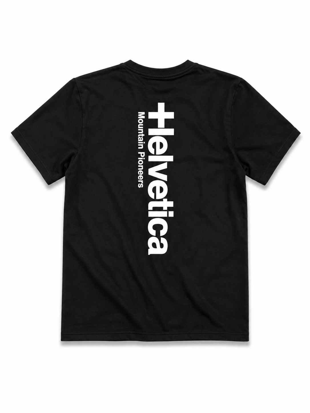 Helvetica Faro2 Cotton Stretch T-Shirt – Black
