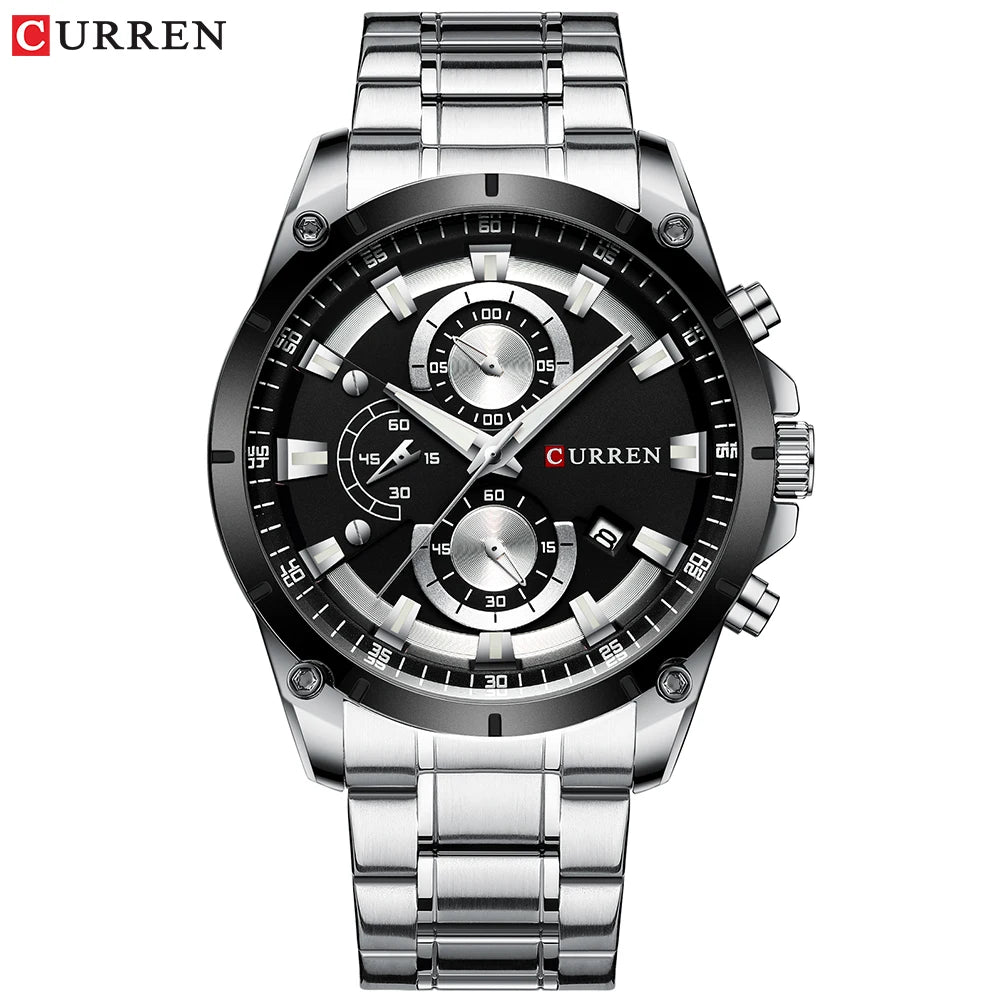 CURREN Men's Watch Luxury Business, Automatic Date, Casual Waterproof Watch Relogio Masculino - Zenflow Active