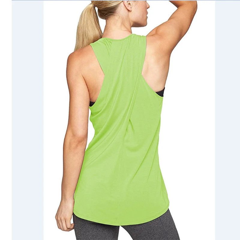 Women Yoga Top Sport Shirts High Elastic Gym Running Breathable sleeveless T-Shirts Thumb Hole Gym Tops Sports Wear Yoga Suit - Zenflow Active