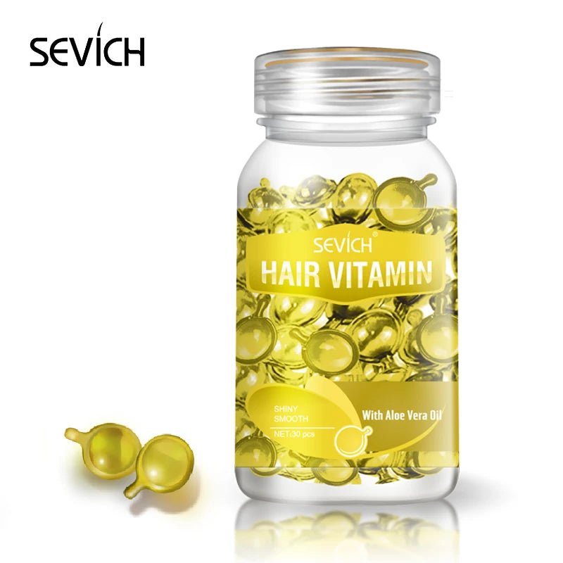Sevich Smooth Silky Hair Vitamin Capsule Keratin Complex Oil Hair Care Repair Damaged Hair Serum Anti-Loss Moroccan Hair Oil - Zenflow Active