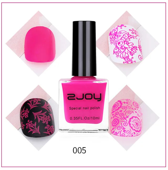 Nail Art Stamping Polish | UV LED Gel Stamping Varnish for Nail Printing – 10ml - Zenflow Active