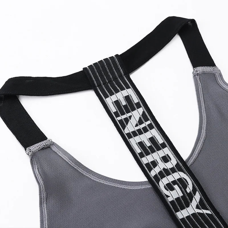 Gym Tops Women's Sports Top Letter Backless Shirts Sleeveless Yoga Tops Fitness Running Quick Dry Tank Crop Top - Zenflow Active