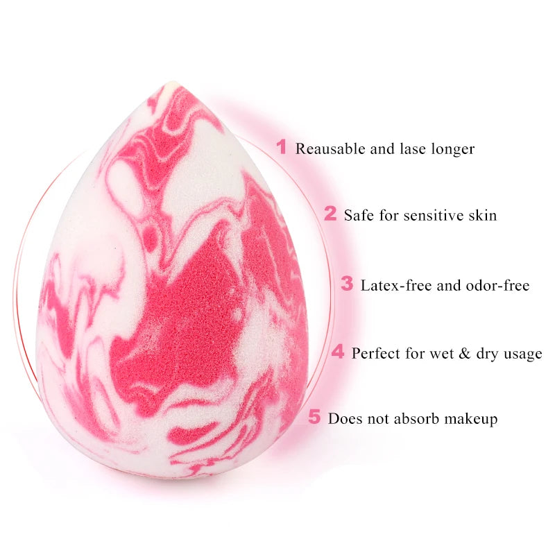 Makeup Sponge Marbling Water-drop Shape - Zenflow Active