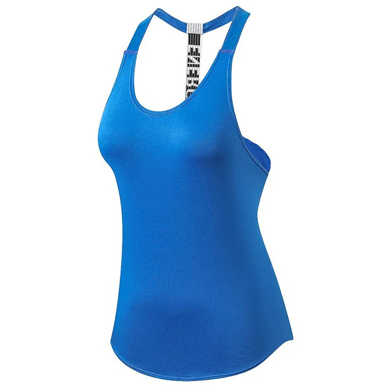 Gym Tops Women's Sports Top Letter Backless Shirts Sleeveless Yoga Tops Fitness Running Quick Dry Tank Crop Top - Zenflow Active