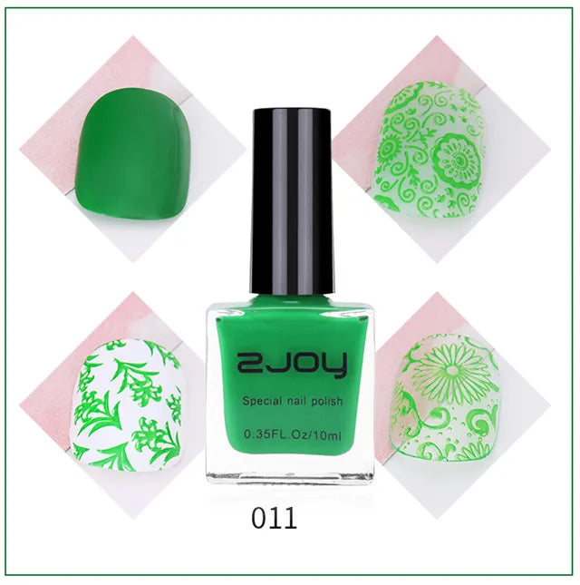 Nail Art Stamping Polish | UV LED Gel Stamping Varnish for Nail Printing – 10ml - Zenflow Active