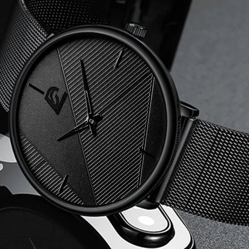 Men's Watch Minimalist Men's Fashion Ultra-thin Watch Simple Men Business Quartz Wristwatch relogio masculino - Zenflow Active