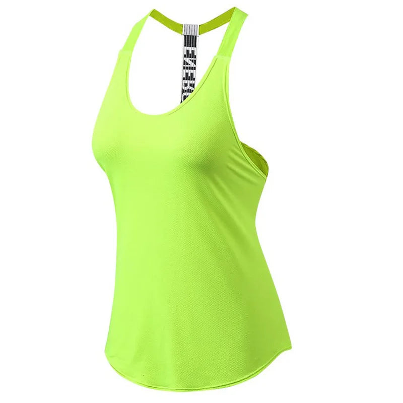 Gym Tops Women's Sports Top Letter Backless Shirts Sleeveless Yoga Tops Fitness Running Quick Dry Tank Crop Top - Zenflow Active