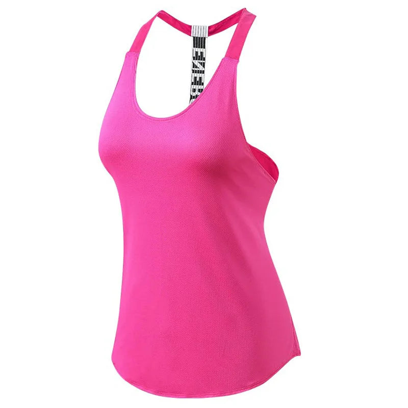 Gym Tops Women's Sports Top Letter Backless Shirts Sleeveless Yoga Tops Fitness Running Quick Dry Tank Crop Top - Zenflow Active