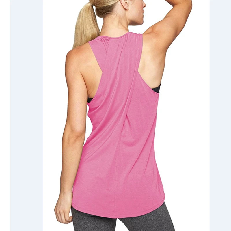 Women Yoga Top Sport Shirts High Elastic Gym Running Breathable sleeveless T-Shirts Thumb Hole Gym Tops Sports Wear Yoga Suit - Zenflow Active