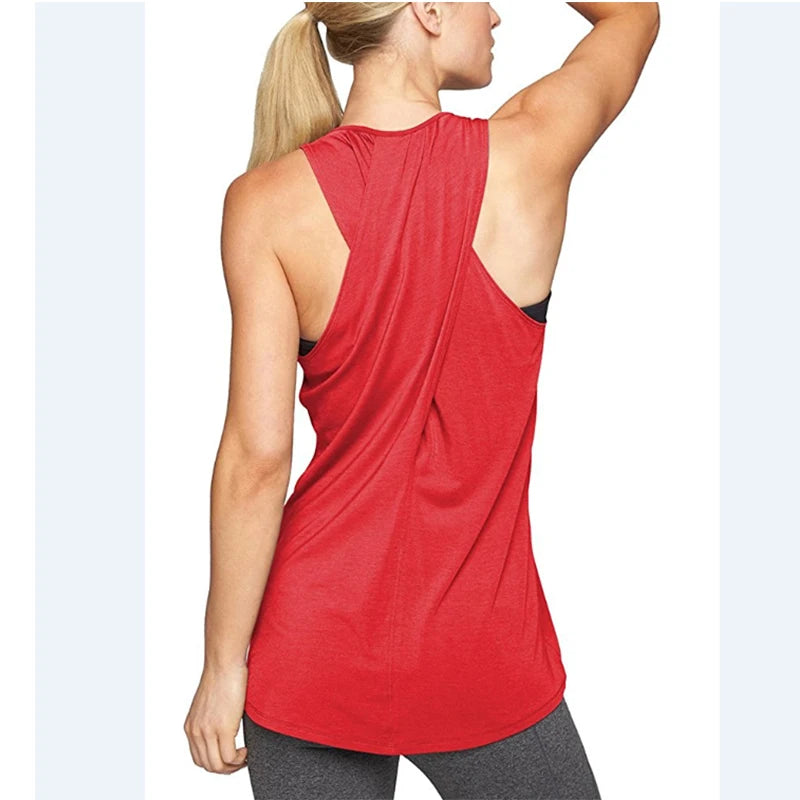 Women Yoga Top Sport Shirts High Elastic Gym Running Breathable sleeveless T-Shirts Thumb Hole Gym Tops Sports Wear Yoga Suit - Zenflow Active