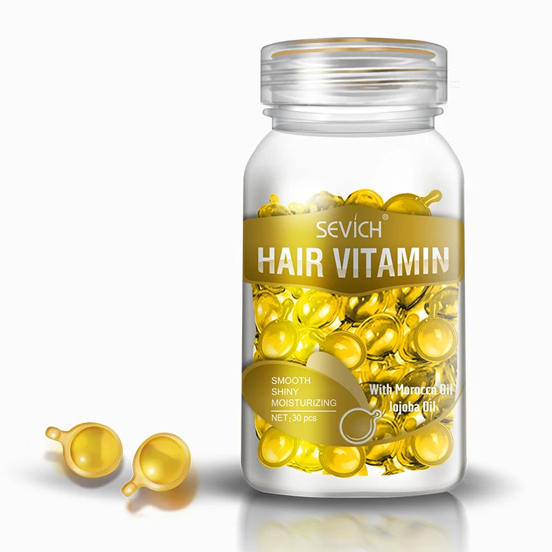 Sevich Smooth Silky Hair Vitamin Capsule Keratin Complex Oil Hair Care Repair Damaged Hair Serum Anti-Loss Moroccan Hair Oil - Zenflow Active