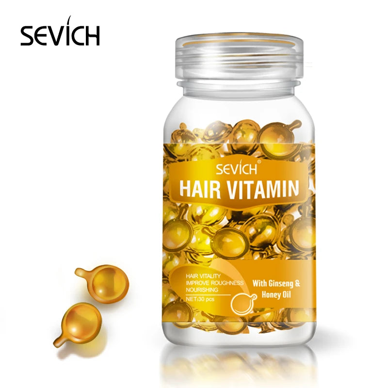 Sevich Smooth Silky Hair Vitamin Capsule Keratin Complex Oil Hair Care Repair Damaged Hair Serum Anti-Loss Moroccan Hair Oil - Zenflow Active
