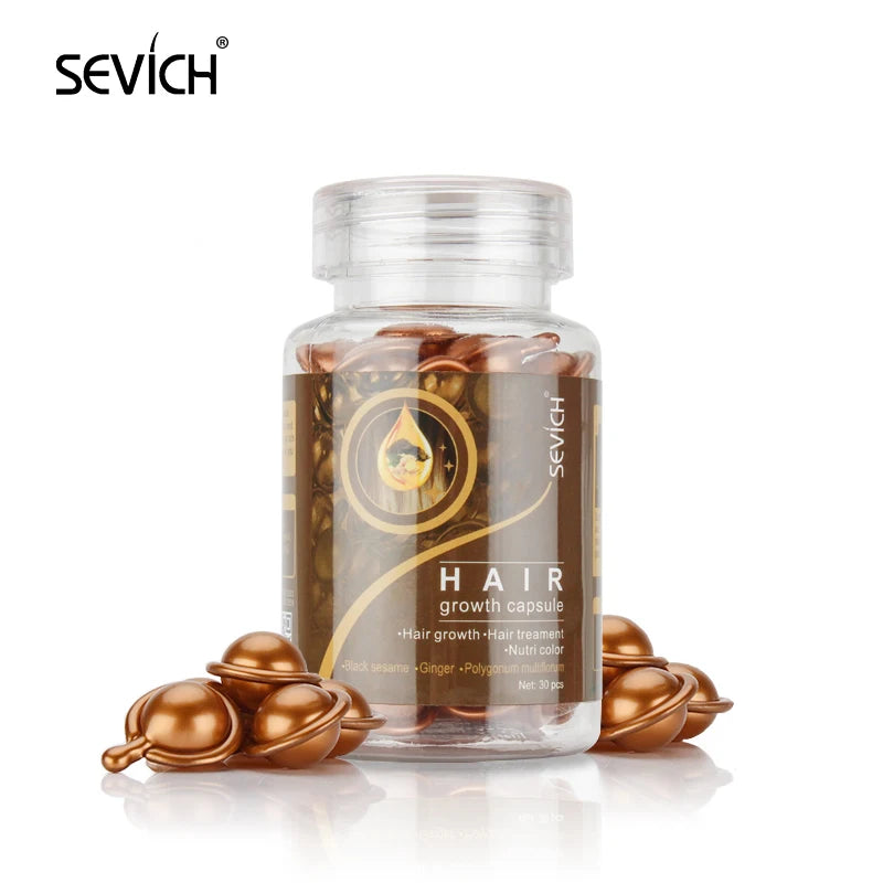 Sevich Smooth Silky Hair Vitamin Capsule Keratin Complex Oil Hair Care Repair Damaged Hair Serum Anti-Loss Moroccan Hair Oil - Zenflow Active