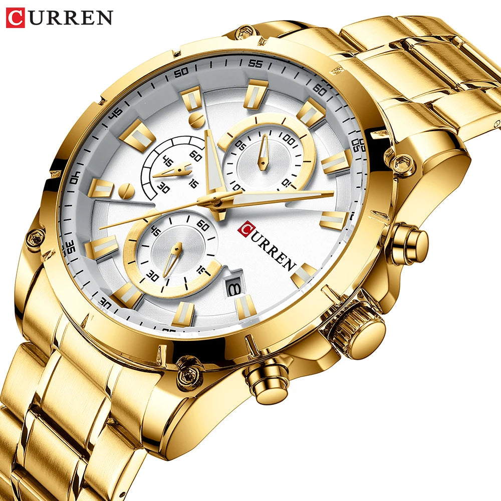 CURREN Men's Watch Luxury Business, Automatic Date, Casual Waterproof Watch Relogio Masculino - Zenflow Active