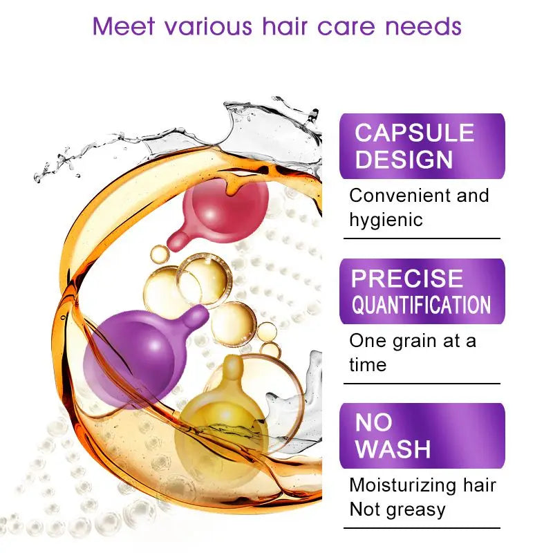 Sevich Smooth Silky Hair Vitamin Capsule Keratin Complex Oil Hair Care Repair Damaged Hair Serum Anti-Loss Moroccan Hair Oil - Zenflow Active