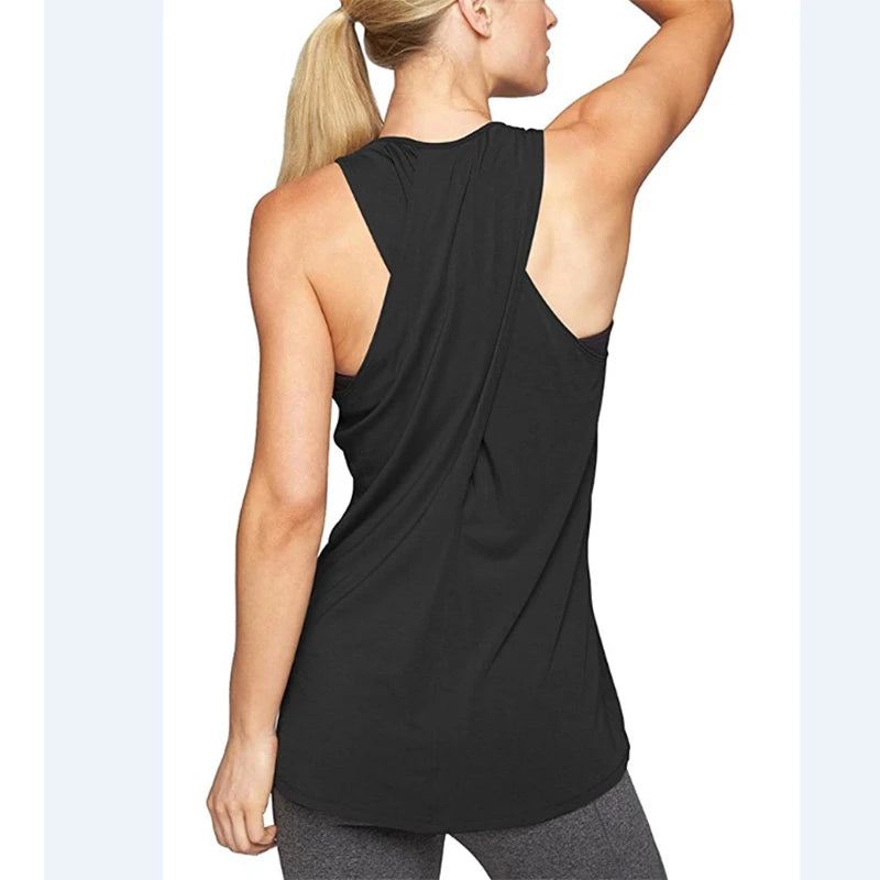 Women Yoga Top Sport Shirts High Elastic Gym Running Breathable sleeveless T-Shirts Thumb Hole Gym Tops Sports Wear Yoga Suit - Zenflow Active