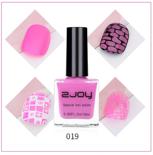 Nail Art Stamping Polish | UV LED Gel Stamping Varnish for Nail Printing – 10ml - Zenflow Active