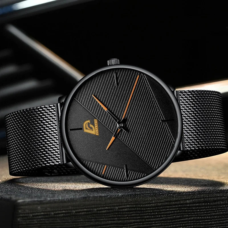 Men's Watch Minimalist Men's Fashion Ultra-thin Watch Simple Men Business Quartz Wristwatch relogio masculino - Zenflow Active