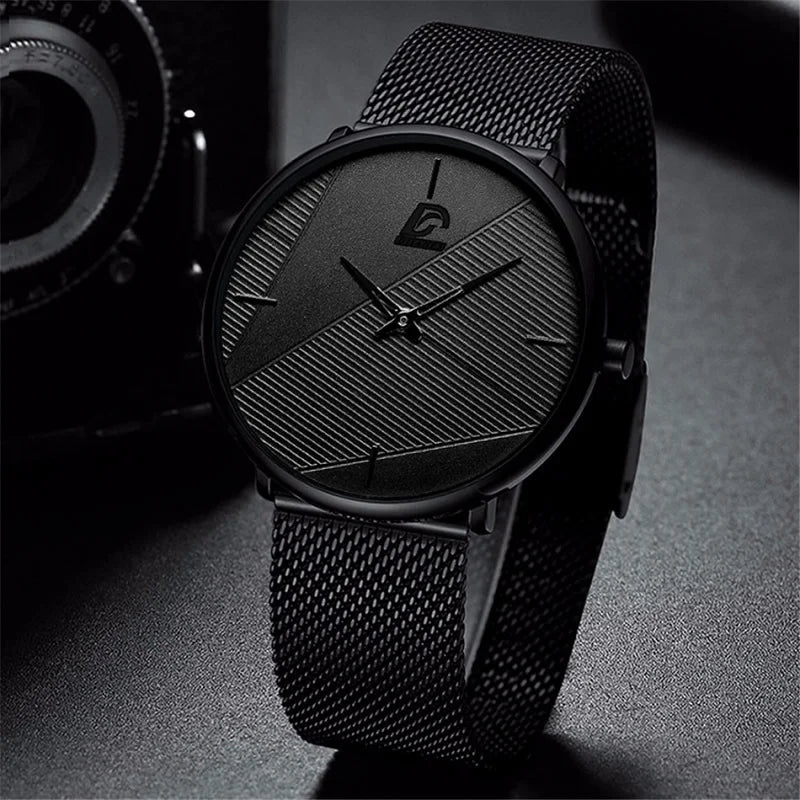 Men's Watch Minimalist Men's Fashion Ultra-thin Watch Simple Men Business Quartz Wristwatch relogio masculino - Zenflow Active