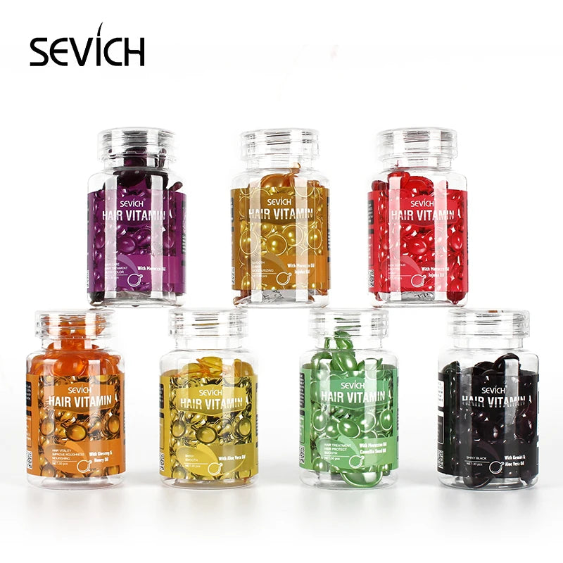 Sevich Smooth Silky Hair Vitamin Capsule Keratin Complex Oil Hair Care Repair Damaged Hair Serum Anti-Loss Moroccan Hair Oil - Zenflow Active