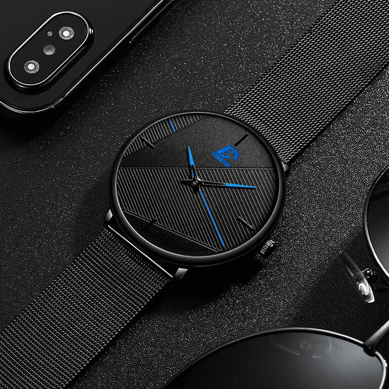 Men's Watch Minimalist Men's Fashion Ultra-thin Watch Simple Men Business Quartz Wristwatch relogio masculino - Zenflow Active