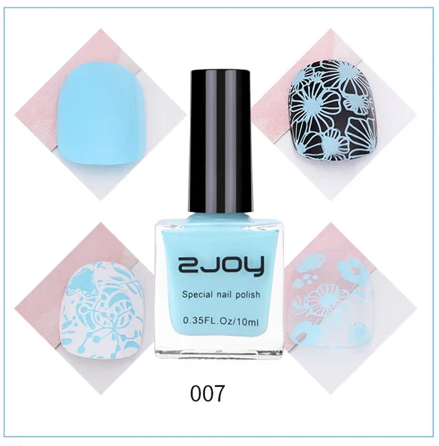 Nail Art Stamping Polish | UV LED Gel Stamping Varnish for Nail Printing – 10ml - Zenflow Active