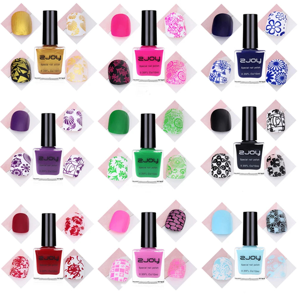 Nail Art Stamping Polish | UV LED Gel Stamping Varnish for Nail Printing – 10ml - Zenflow Active