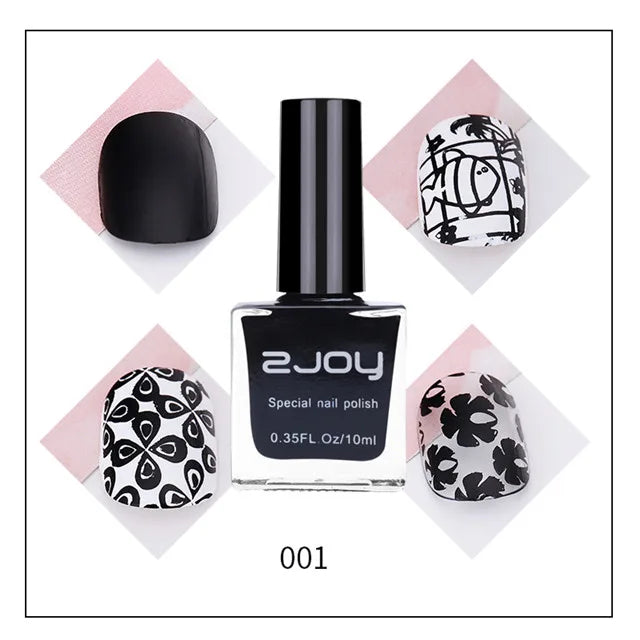 Nail Art Stamping Polish | UV LED Gel Stamping Varnish for Nail Printing – 10ml - Zenflow Active
