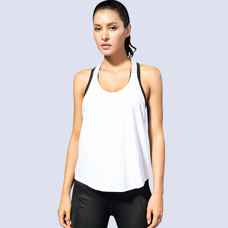 Gym Tops Women's Sports Top Letter Backless Shirts Sleeveless Yoga Tops Fitness Running Quick Dry Tank Crop Top - Zenflow Active