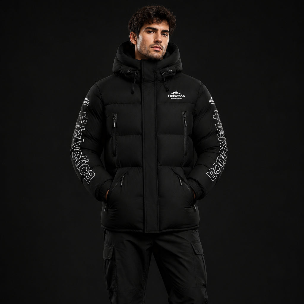 Helvetica Himalaya Dual-Hood Parka Jacket