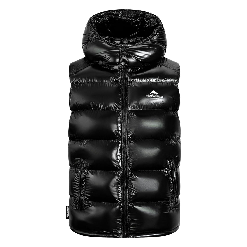 Helvetica Space Hooded Puffer Gilet