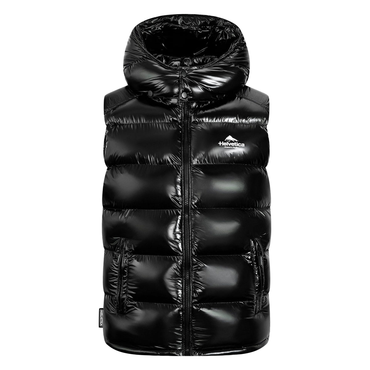Helvetica Space Hooded Puffer Gilet