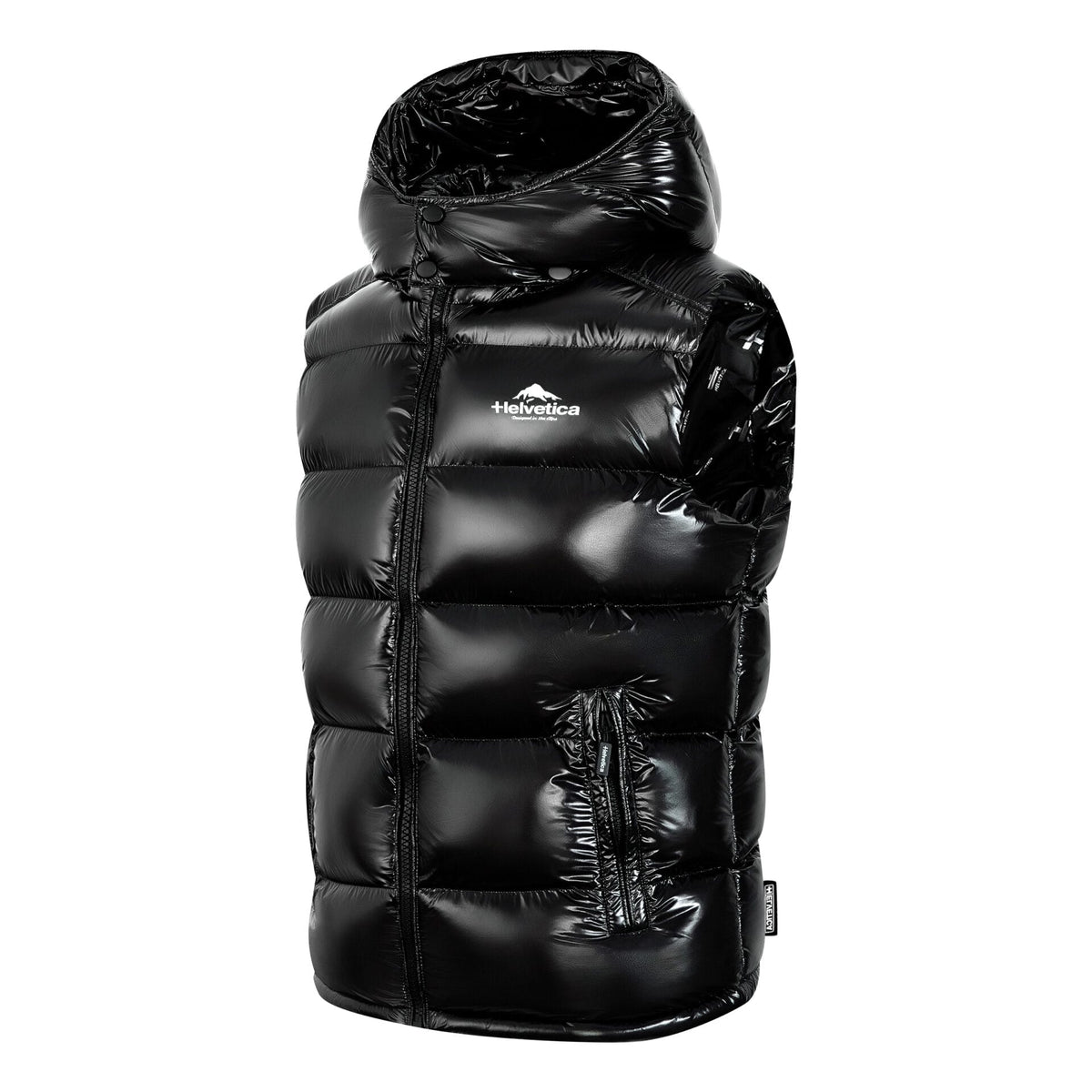 Helvetica Space Hooded Puffer Gilet