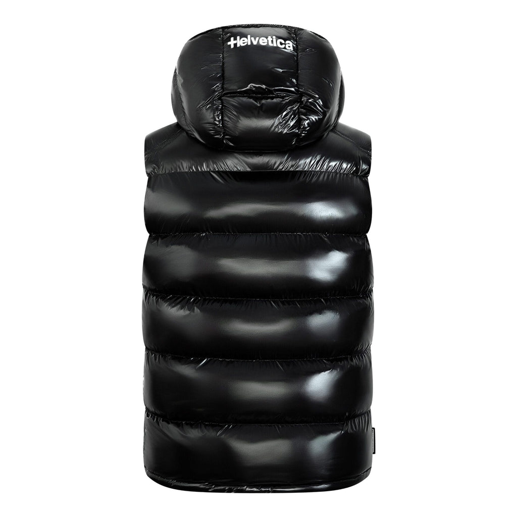 Helvetica Space Hooded Puffer Gilet
