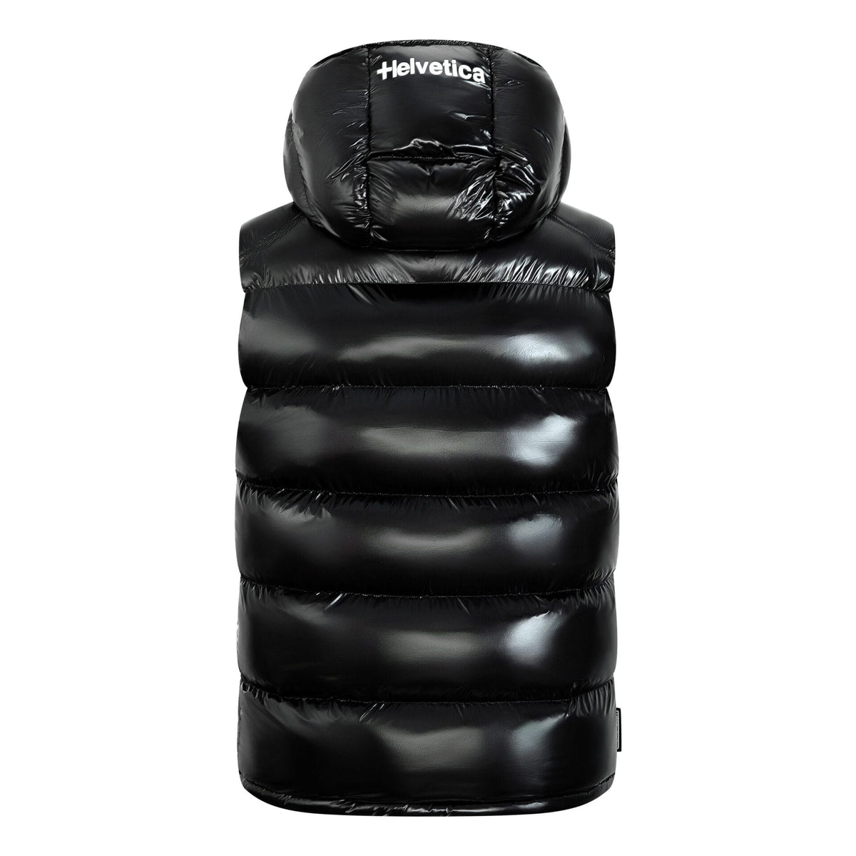Helvetica Space Hooded Puffer Gilet