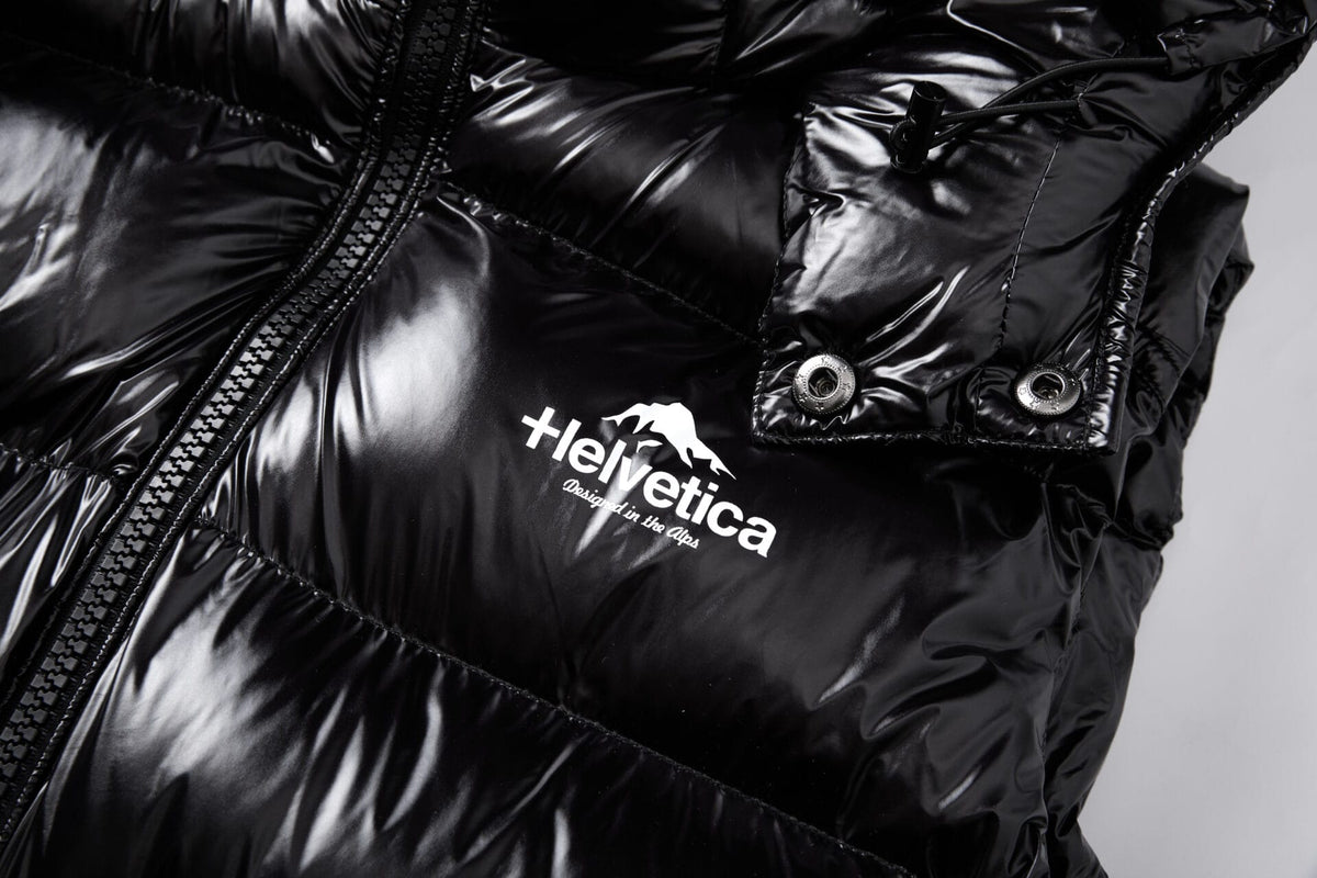 Helvetica Space Hooded Puffer Gilet